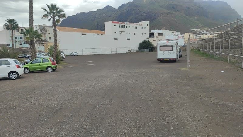 Motorhome and car park